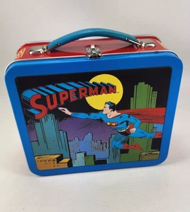 LONCHERA HALLMARK 1998 LATA PRENSADA NAVIDAD SUPERMAN DC COMICS 6" X 5" - Imagen 1 de 9