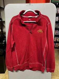 Tommy Bahama Iowa State Pullover rot 1/4 Zip Größe Medium M - Bild 1 von 5