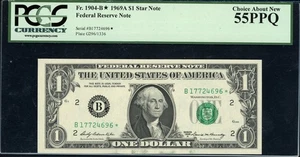 Fr. 1904-B* (B* Block) 1969A $1 New York Note PCGS Choice About New 55 PPQ - Picture 1 of 1