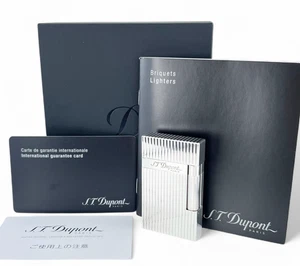 S.T. Dupont Ligne 2 Línea Vertical Raya Encendedor Doble Quemador con Caja Encendido OK - Imagen 1 de 8