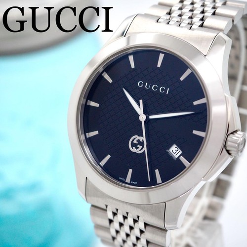 Orologio Gucci Uomo 126.4g Data Scatola Inclusa Lusso Classico Usa Dalppone