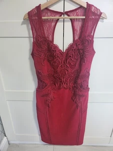 (532) Lipsy London MK Can Sweetheart Dress – Size 14 – Cranberry – BNWT RRP £71 - Picture 1 of 11