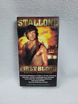 First Blood  Sylvester Stallone VHS Movies Digitally Remastered 1999 Action Film - Image 1 of 4