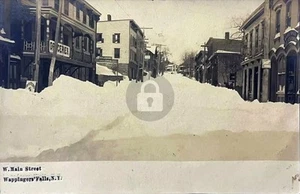 Wappingers Falls NY W. Main St. Storefronts 1905 RPPC Photo Postcard COPY - Picture 1 of 2
