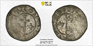 1533 Livonia Dorpat Pfennig PCGS AU50 Hajak-635 Rare Type - Picture 1 of 1