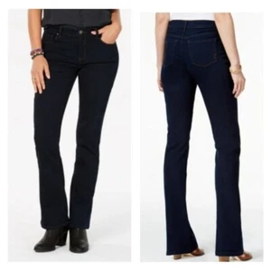 NEW Style & Co Women's Mid-Rise Tummy Control Bootcut Jeans Dark Blue Size 12 - Picture 1 of 8