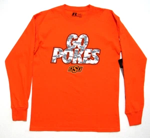 Oklahoma State Go Pokes Long Sleeve Tee Boy's Size L Orange - Picture 1 of 3