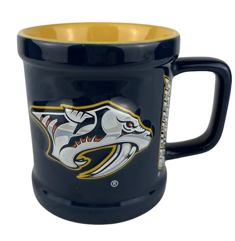 Nashville Predators Coffee Mug Cup Official Licensed NHL Hockey Blue Yellow Cover