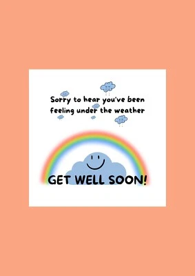 Greeting Card Sorry To Hear That You've Been Feeling Under The Weather Get Well - Image 1 of 4