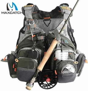 Maxcatch Fly Fishing Mesh Vest Adjustable Mutil-Pocket Outdoor Universal Size - Picture 1 of 7