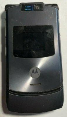 Motorola RAZR V3xx Gray Unlocked Cellular Phone Good Used Parts Repair Turns off - Image 1 of 3