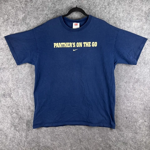 Pittsburgh Panthers Shirt Mens XL Blue Nike Team Vintage Y2K NCAA Pitt Swoosh Cover
