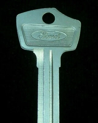 X5 Ford LOGO COURIER OEM KEY Blank (1 of 2 Poss.) fits 1974-81 MZ5 LEFT Groove - Image 1 of 4