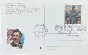 Fleetwood Postal Card UX208 Civil War Admiral General Raphael Semmes CSA - Picture 1 of 2