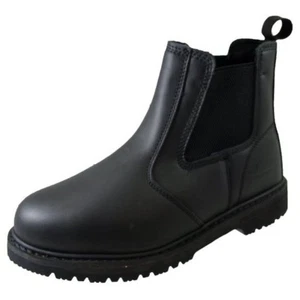 Groundwork GR20 Echtleder Stahl Zehenpartie Sicherheit Arbeitsschuhe Chelsea Stiefel - Bild 1 von 4