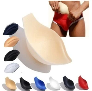 Men Briefs shorts Underwear Bulge Pad Sponge Pouch Swimwear Enhancer Cup - Picture 1 of 18