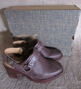 BORN Hudson Womens Leather Slingback Chocolate Clogs Shoes US 9 EUR 40.5 NWB - Picture 1 of 8