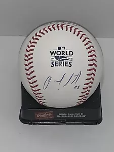 OMAR LOPEZ SIGNED 2022 WORLD SERIES BASEBALL HOUSTON ASTROS JSA COA - Picture 1 of 1