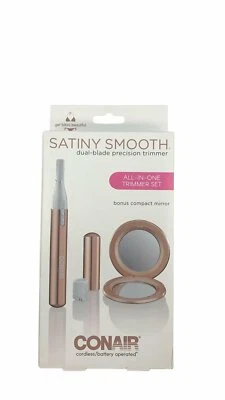 Conair Satiny Smooth Dual Blade Precision Trimmer w/ Bonus Compact Mirror - Image 1 of 2