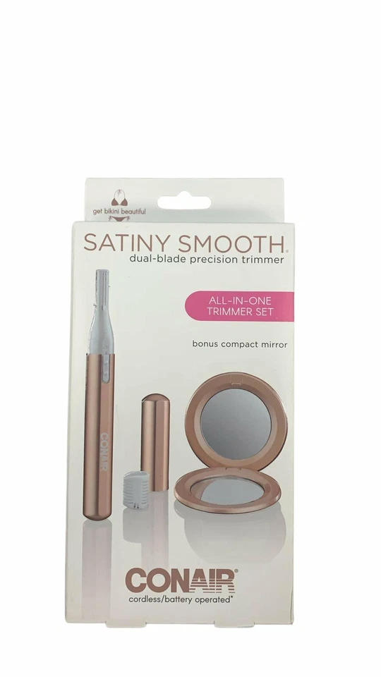 Conair Satiny Smooth Dual Blade Precision Trimmer w/ Bonus Compact Mirror - Image 1 of 2