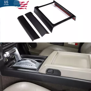 Matte Black Center Control Gear Shift Side Cover Trim Fit For Humme-r H2 2003-07 - Bild 1 von 12
