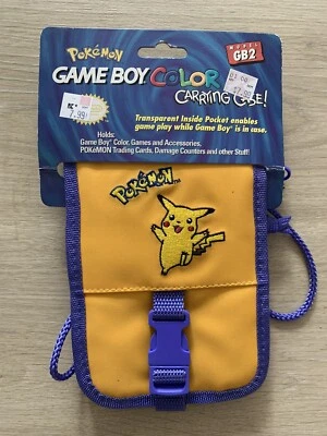 NEW Vintage Nintendo Pokémon Gameboy Color GBC Carrying Case Pikachu Yellow NOS - Image 1 of 3
