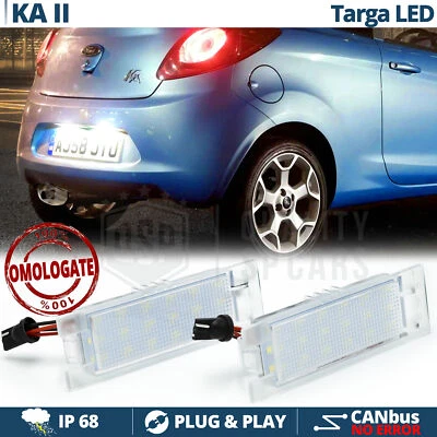 2 Luci TARGA LED per FORD KA RU8 Mk2 Placchette LED 6500K CANbus PLUG & PLAY - Immagine 1 di 4