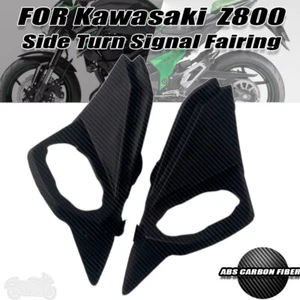 ABS Carbon Fiber Fairing For KAWASAKI Z800 Front Signal Light Cover Side Panels - Picture 1 of 8
