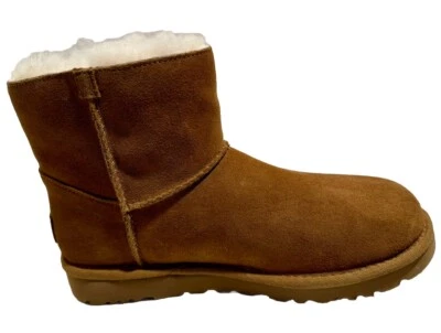 UGG Mujer Mini Bailey Logo Correa Castaño Botines Botines Zapatos Talla 8 o 10 Foto 1 de 4