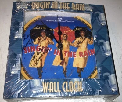 Relógio de parede Singing In The Rain autografado assinado por Debbie Reynolds -Novo 7"D - Imagem 1 de 4