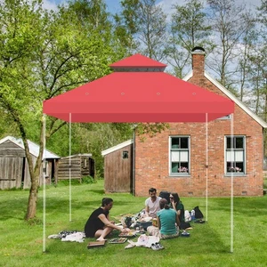 10x10Ft 2-Tier Canopy Top Replacement for Crescent TJSG081 Gazebo Outdoor - Picture 1 of 8