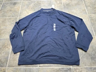 Alfani sweatshirt Neo Navy 3XL Baseball Collar Long Sleeve Quarter-Snap Pullover - Image 1 of 4