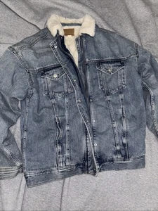 Chaqueta vaquera American Eagle forrada Sherpa talla mediana - Imagen 1 de 10
