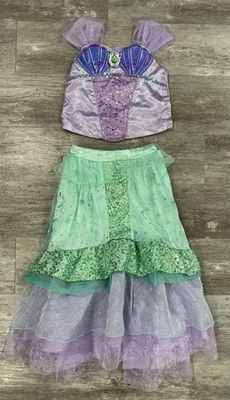 Vestido fantasia Ariel loja Disney meninas A Pequena Sereia tamanho médio - Imagem 1 de 4