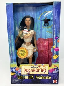 Muñeca Barbie Mattel Disney 1995 Pocahontas Sun Colors #13328 de colección nueva en caja - Imagen 1 de 22