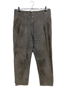 LANDHAUS BY C&A Pantalón de cuero Mujeres Pantalón Talla EU 40 gris claro - Imagen 1 de 5