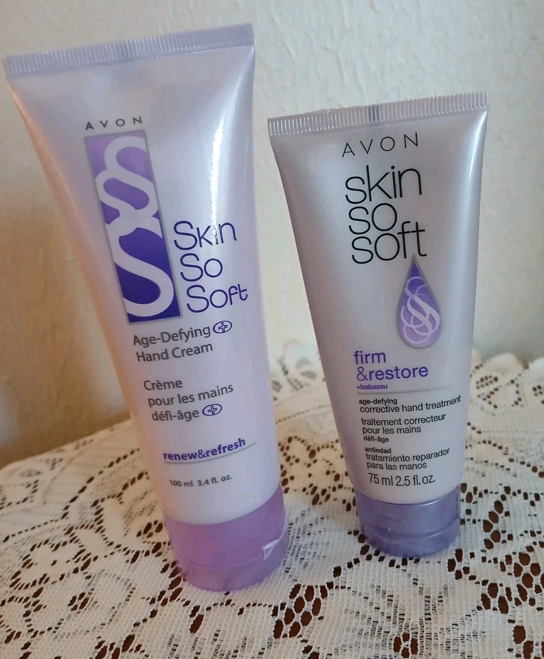 2 Crema de manos Avon Skin So Soft Age Defying + Tratamiento correctivo firme y restaurador Foto 1 de 1