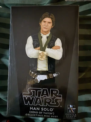 Star Wars ANH Gentle Giant Han Solo Hero of Yavin mini busto LE 2500 NUEVO Foto 1 de 3