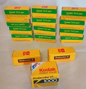 Lot 12 Rolls Kodak Tri-X pan Film B/W TX ASA 400 Black & White Exp 1978 + 3 More - Picture 1 of 12
