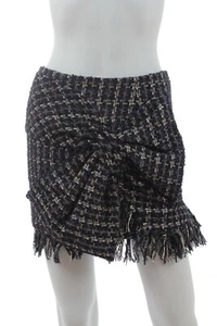 Faith Connexion Tweed-Minirock mit Schleife / schwarz, weiß, blau / UVP: 655,00 £ - Bild 1 von 9