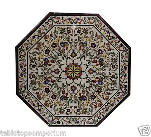 Dining Table Mosaic Pietra Dura Italian Floral Design Roman Medici Console Foyer - Picture 1 of 8