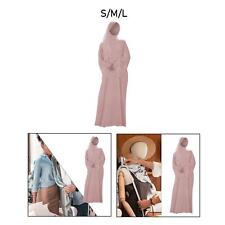 Muslim Robe Clothing Accessories Outfits with Headscarf Elegant Prayer Dress