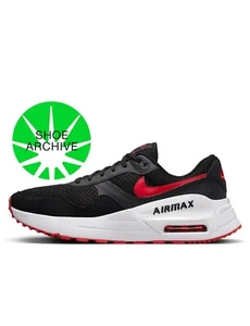 NEW Men's Sz 8-13 Nike Air Max SYSTM Black University Red Bred DM9537-005 6D - Picture 1 of 6