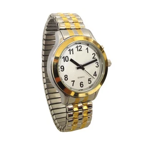 Ladies' Two Tone Talking Watch White Face - Low Vision, Loud, Expansion Band - Picture 1 of 1