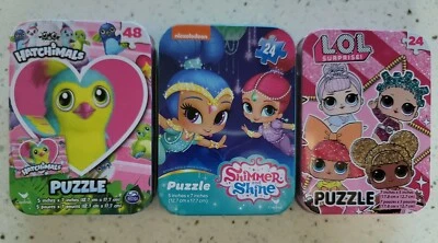 Детские пазлы оловянные банки HATCHIMALS, L.O.L СЮРПРИЗ, МЕРЦАНИЕ И БЛЕСК - ПАСХА - Изображение 1 из 4