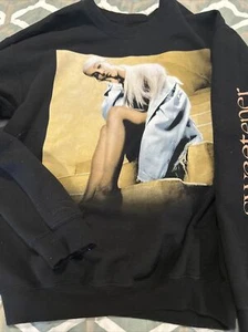Felpa girocollo Ariana Grande Sweetener World Tour Merch media nera - Foto 1 di 6