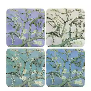 Set of 4 Gift Boxed Vincent Van Gogh Almond Blossom Laminated Coasters - Picture 1 of 1