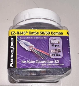 Platinum Tools 202015J EZ-RJ45 Cat5e 50/50 Strain Relief & Cable Connectors - Picture 1 of 1