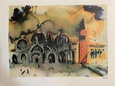 Salvador Dali Homage Sich Venedig Platte Signiert Offset Lithographie