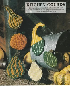 Kitchen Magnet Gourds - 6 Designs - 7 count pc - Plastic Canvas Pattern ONLY - Picture 1 of 2